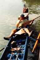 Mit Paddel als Notsteuer