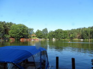 Blick Richtung Schleuse und Bieber